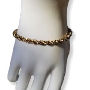 MONET 80s GOLDPLATED TWIST ROPE CHAIN STYLE BRACELET